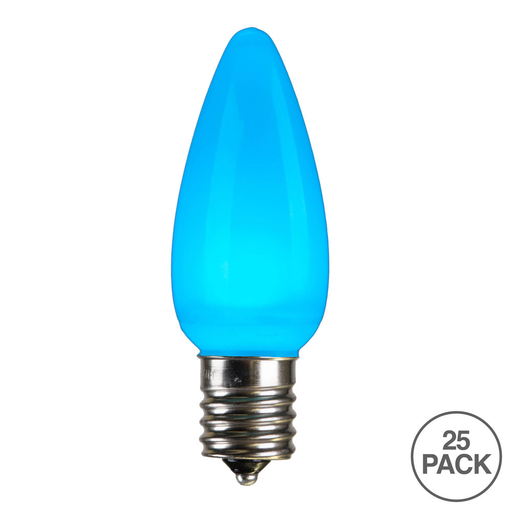 Vickerman C9 Ceramic LED Teal Bulb  Nickel Base 120V .6 Watts  5 diodes 25 Bulbs per Pack - Cheap-Us