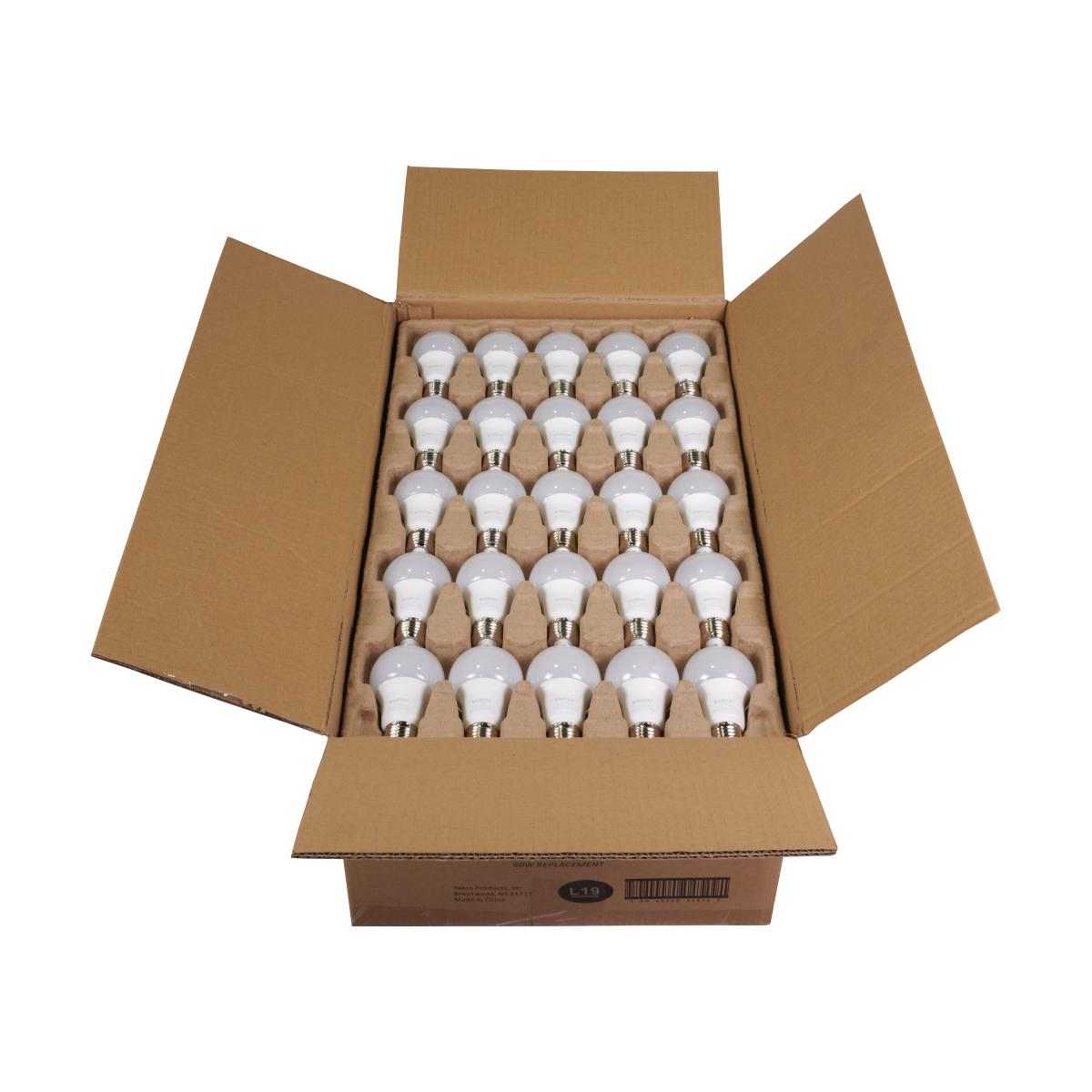 S11412 9A19/LED/E26/827/120V/100PK 9 Watt A19 LED; 2700K; Medium base; 220 deg. Beam Angle; 100-pack - Cheap-Us