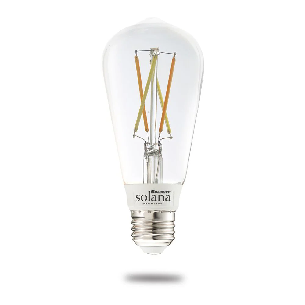 Bulbrite Solana 2-Pack ST18 WiFi Connected Edison Filament LED Smart Light Bulb, Clear - Cheap-Us