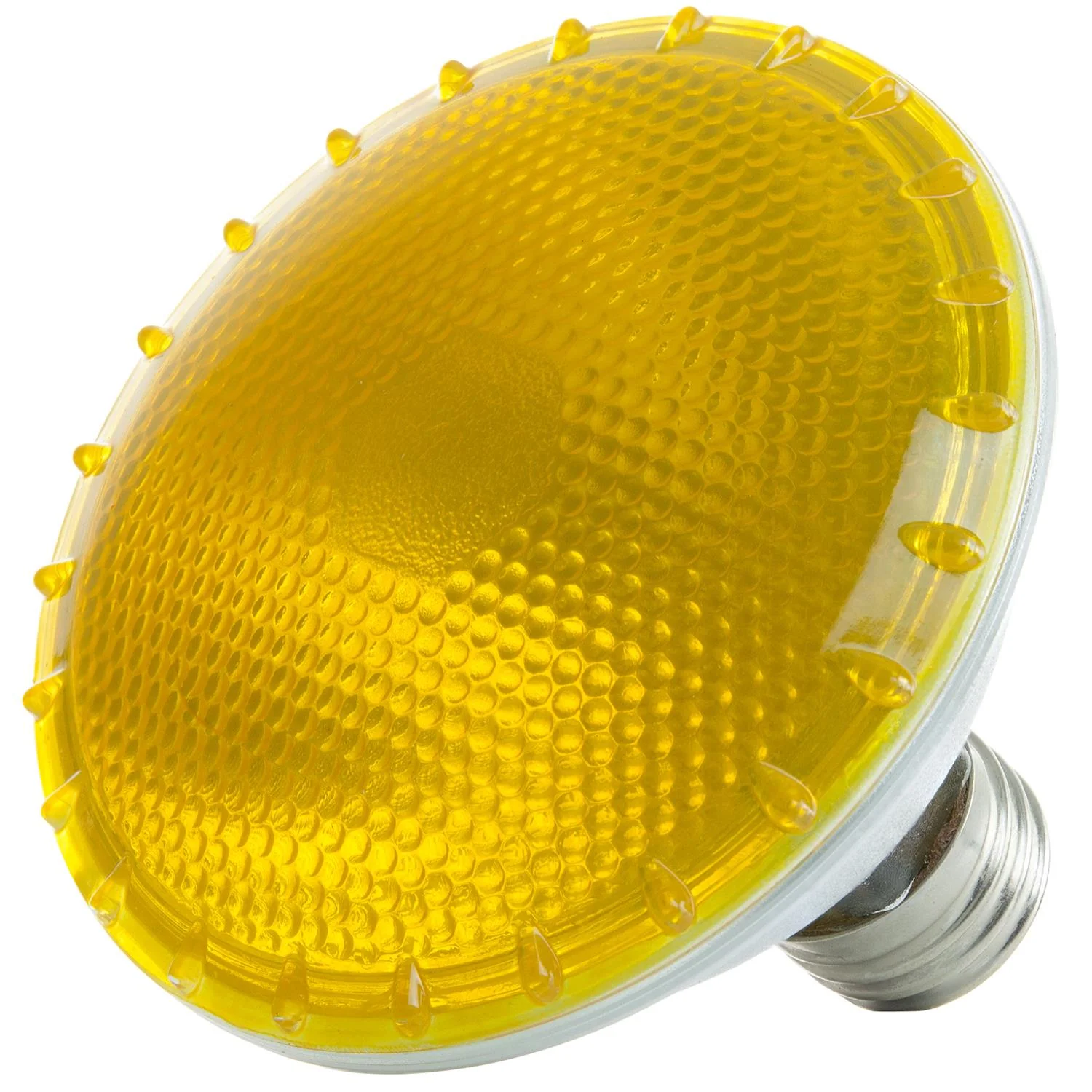 Sunlite 75 Watt, 30° Narrow Flood, Colored PAR30 Reflector, Medium Base, Yellow, Halogen - Cheap-Us