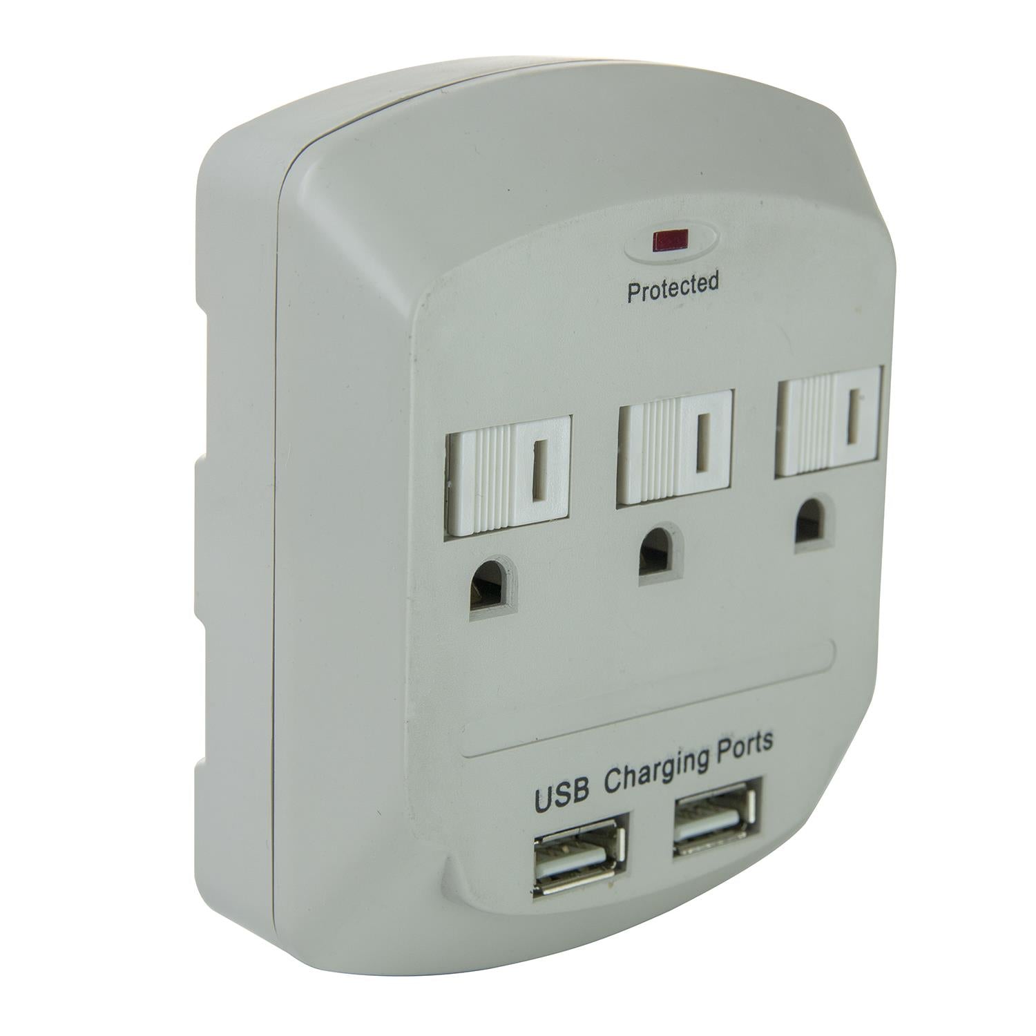 Sunlite E148 3 Outlet Surge Protector with 2 USB Ports - Cheap-Us