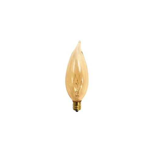 Bulbrite 25CFA/32/3 25 Watt Incandescent CA10 Chandelier Bulb, Candelabra Base, Antique Finish - Cheap-Us