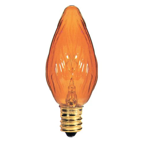 Bulbrite 15F10A-8PK 15 Watt Incandescent Fiesta F10, Candelabra Base, Amber, 8-Pack - Cheap-Us