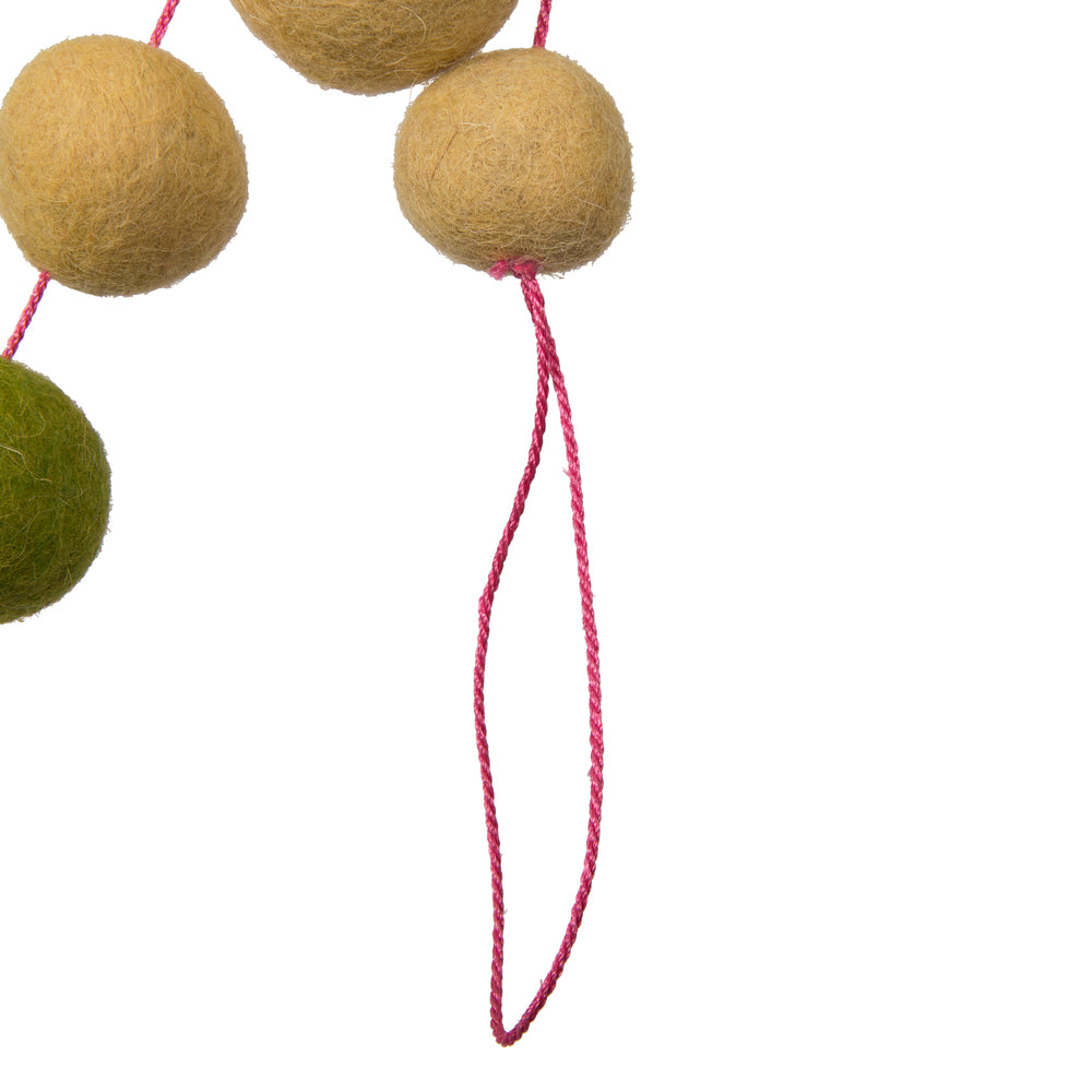 Vickerman 6' Multicolor Wool Pom Pom Garland - Cheap-Us