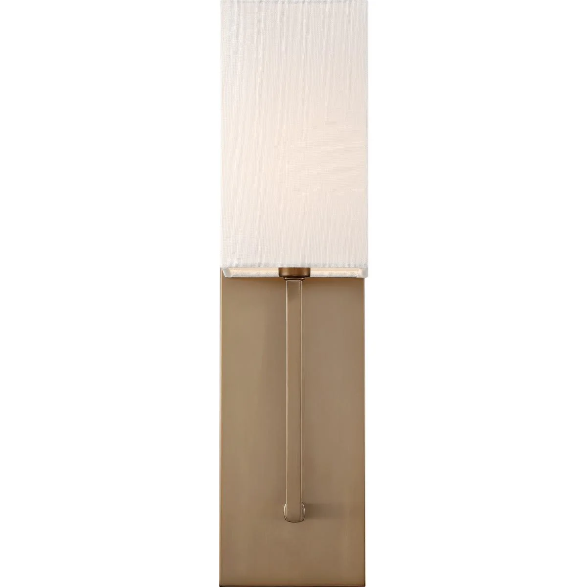 60-6692 VESEY 1 LIGHT WALL SCONCE Vesey - 1 Light Wall Sconce - with White Linen Shade - Burnished Brass Finish - Cheap-Us