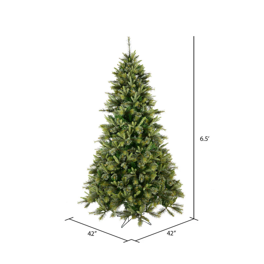 Vickerman 6.5' Cashmere Slim Artificial Christmas Tree Multi-Colored Dura-Lit® LED Lights - Cheap-Us