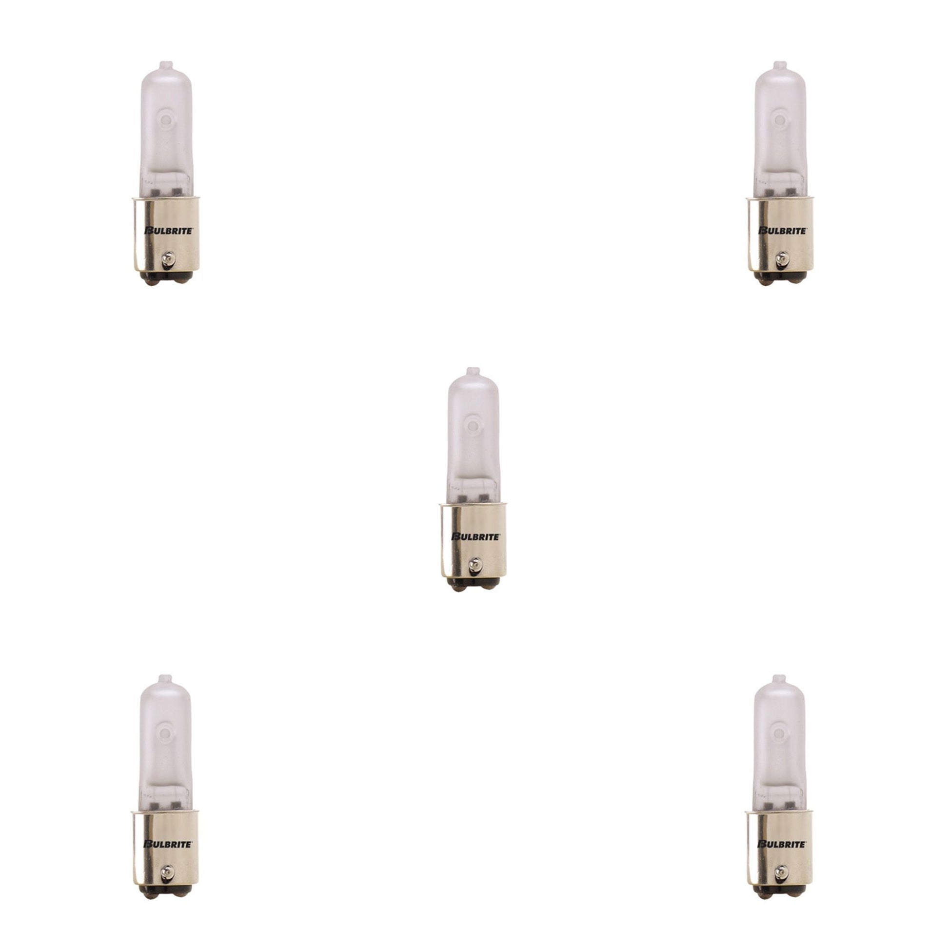 BULBRITE HALOGEN T4 DOUBLE-CONTACT BAYONET (BA15d) 50W DIMMABLE LIGHT BULB 2900K/SOFT WHITE 5PK (613052) - Cheap-Us