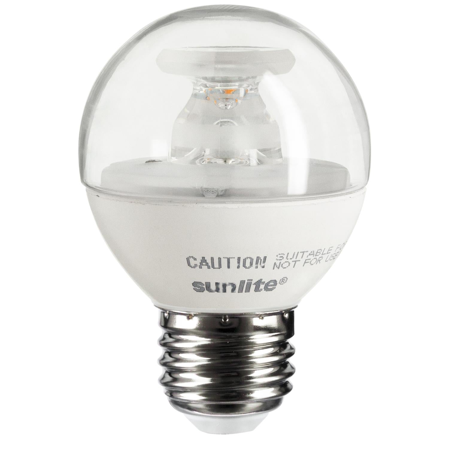 Sunlite LED G16 Globe 5W (40W Equivalent) Light Bulb Medium (E26) Base, Warm White - Cheap-Us