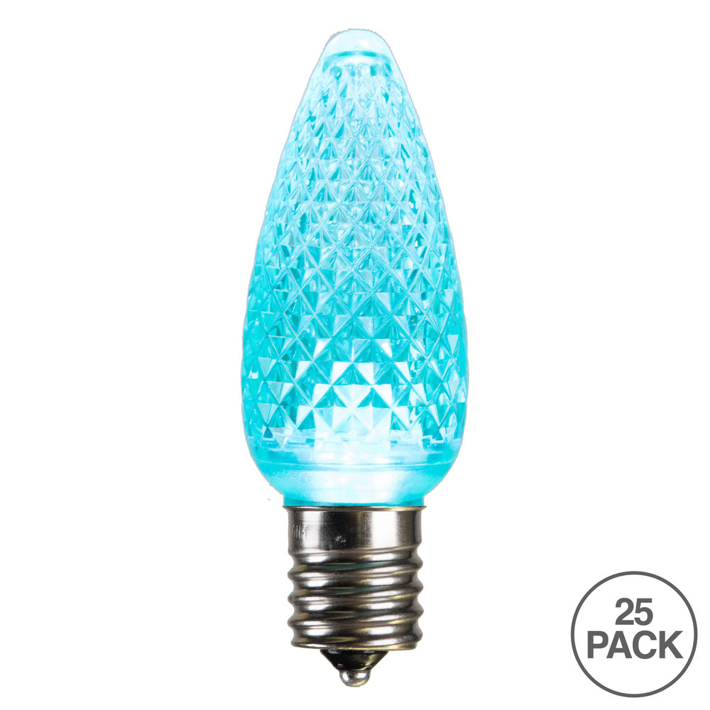 Vickerman C9 LED Teal Faceted Replacement Bulb package of 25 - Cheap-Us
