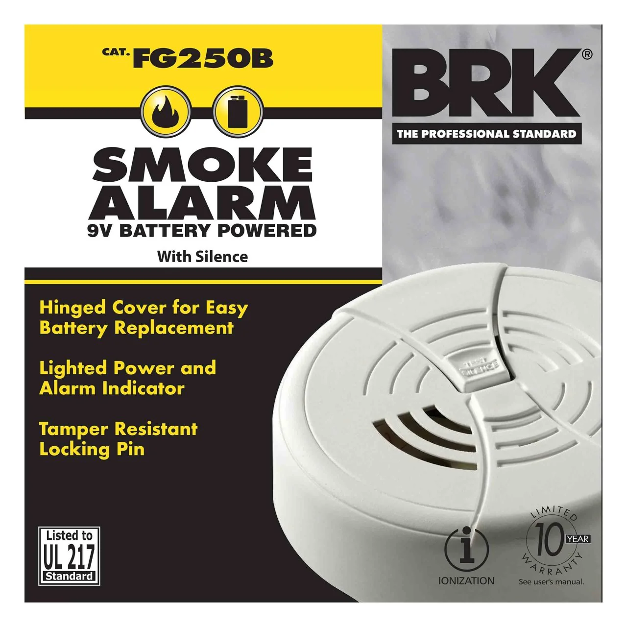 FG250B 9V Battery Smoke Alarm - Cheap-Us