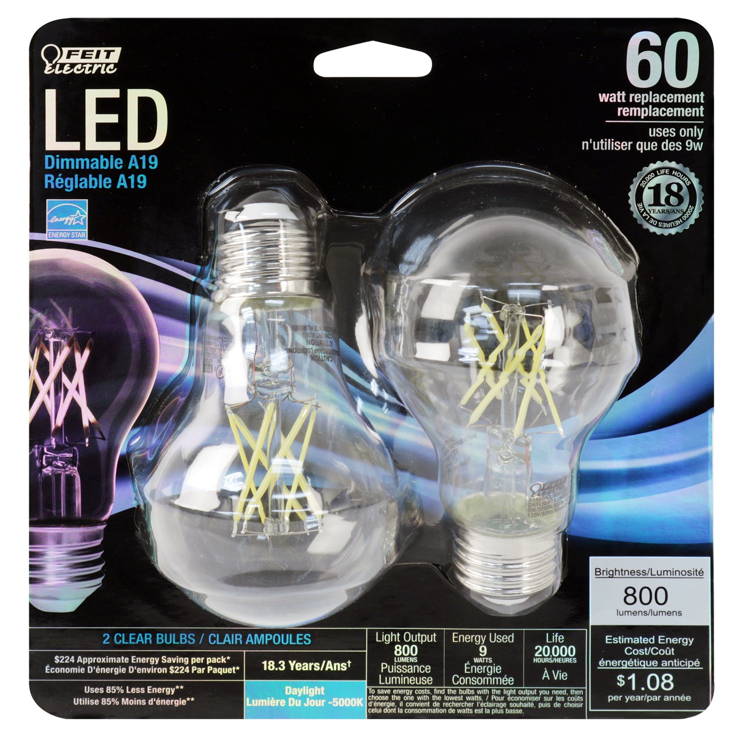 800 Lumen 5000K Dimmable LED - Cheap-Us
