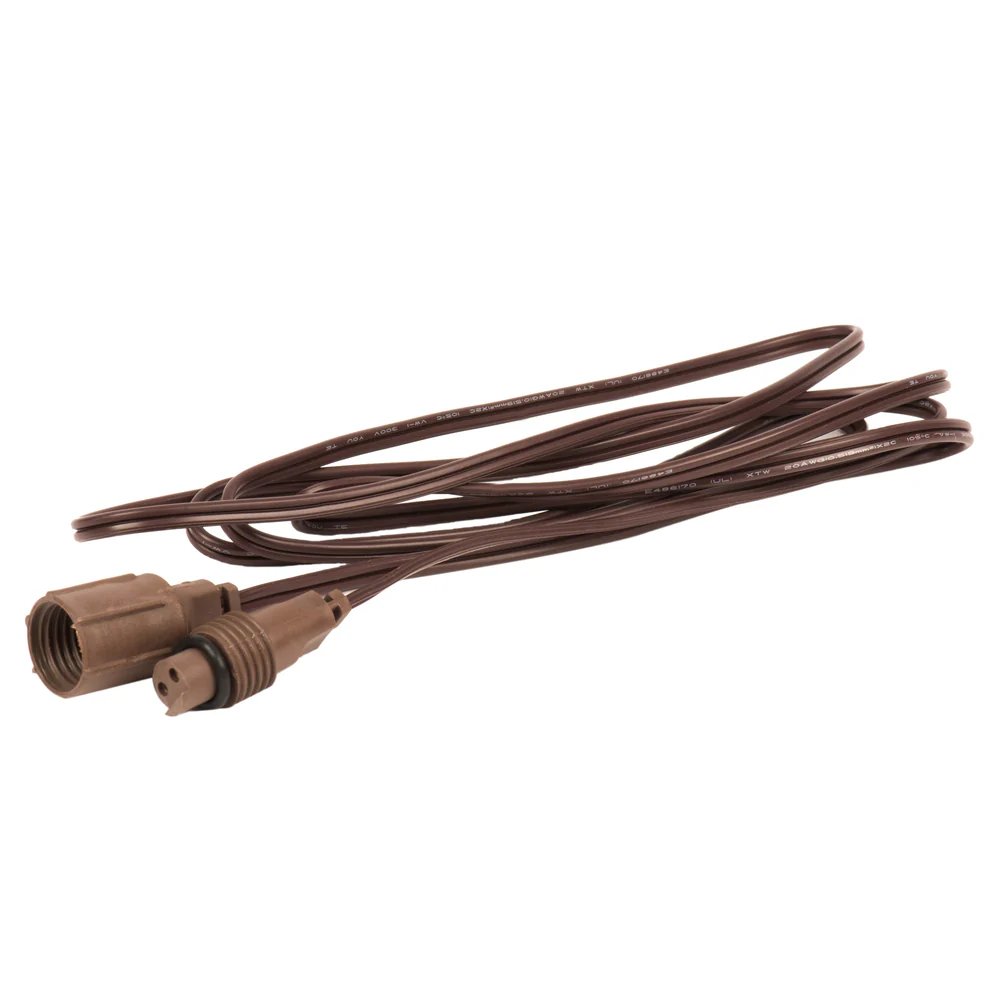 Vickerman 6' Coaxial Extension Cord for X6B6601PBG 50Lt Coaxal LED Set, - 12 Pack. Brown Wire. - Cheap-Us