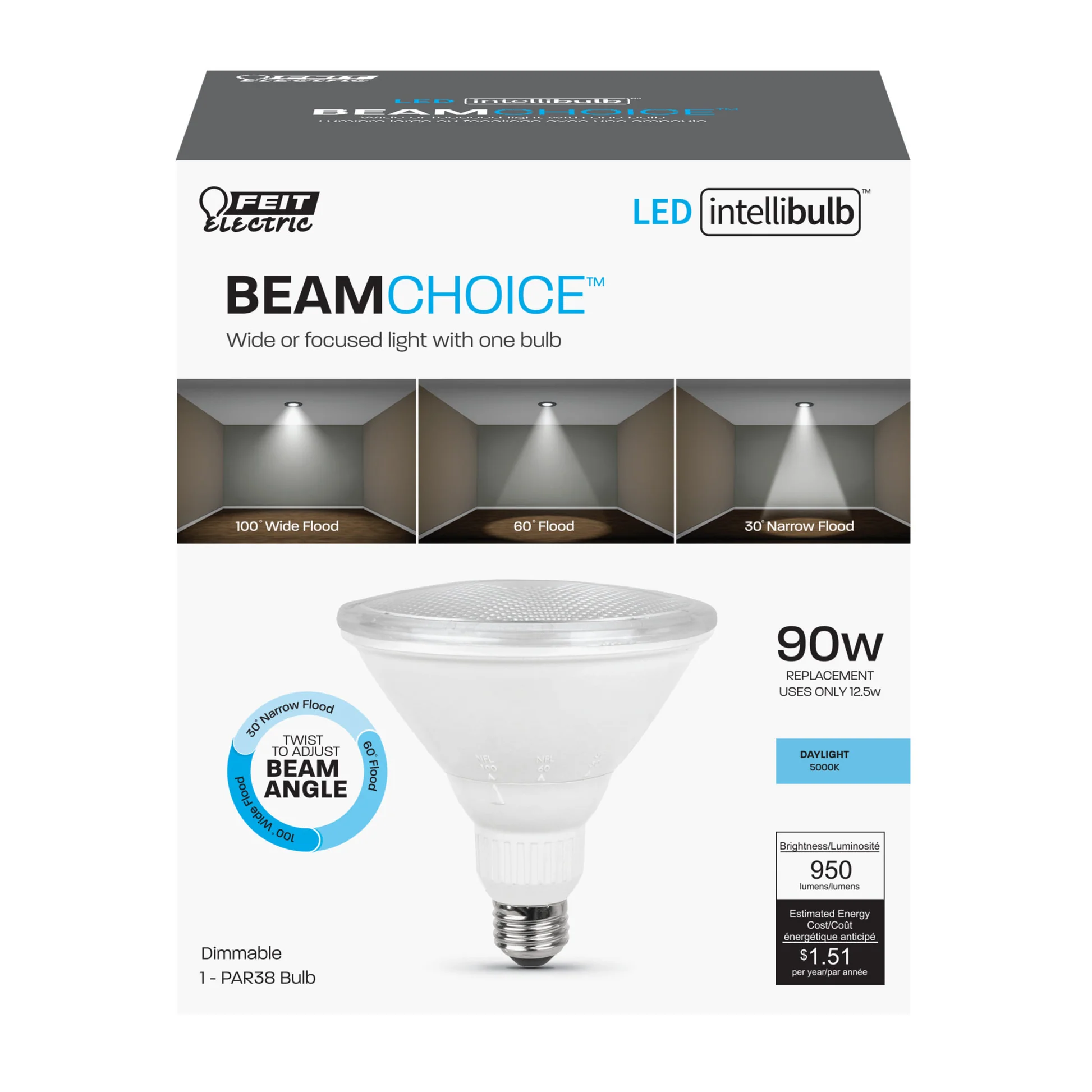 IntelliBulb BeamChoice 950 Lumen 5000K LED PAR38 - Cheap-Us