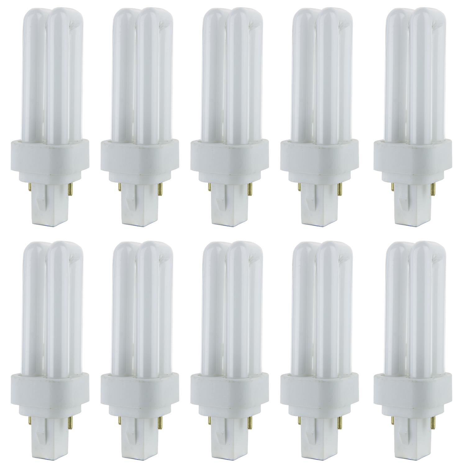 Sunlite 9 Watt PLD 2-Pin Double U-Shaped Twin Tube, G23-2 Base, Warm White - Cheap-Us