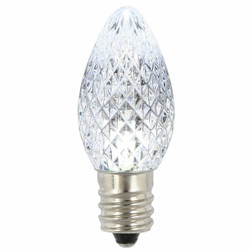 Vickerman C7 LED Pure White Faceted Twinkle  Replacement Bulb bag of 25 - Cheap-Us