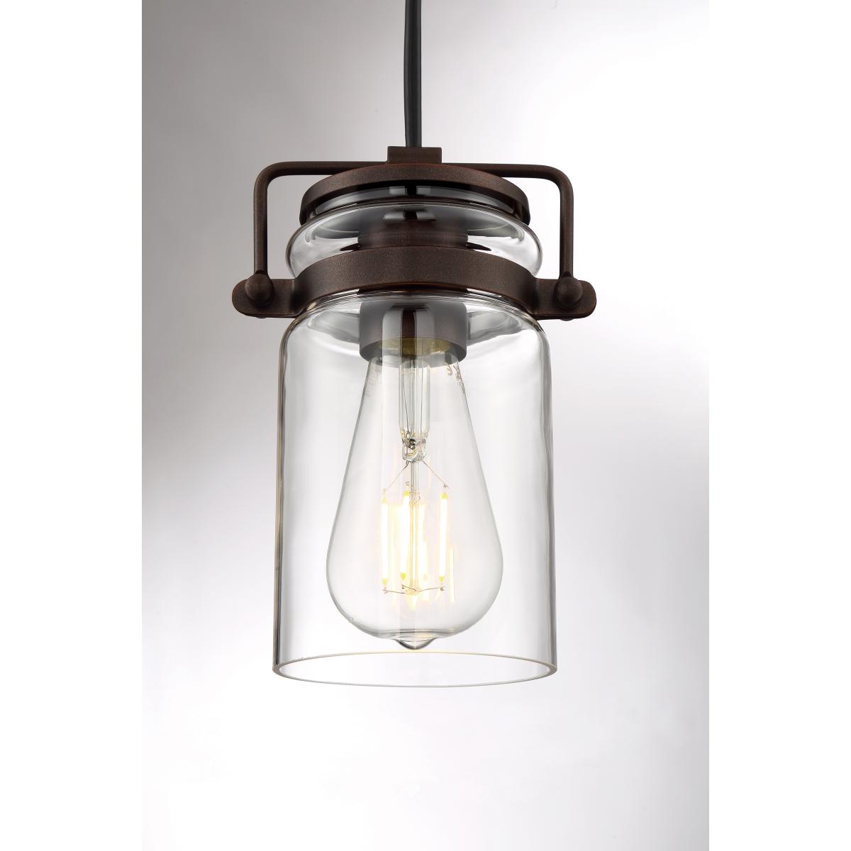 60-6731 ANTEBELLUM 1 LT MINI PENDANT Antebellum - 1 Light Mini Pendant - with Clear Glass -Mahogany Bronze Finish - Cheap-Us