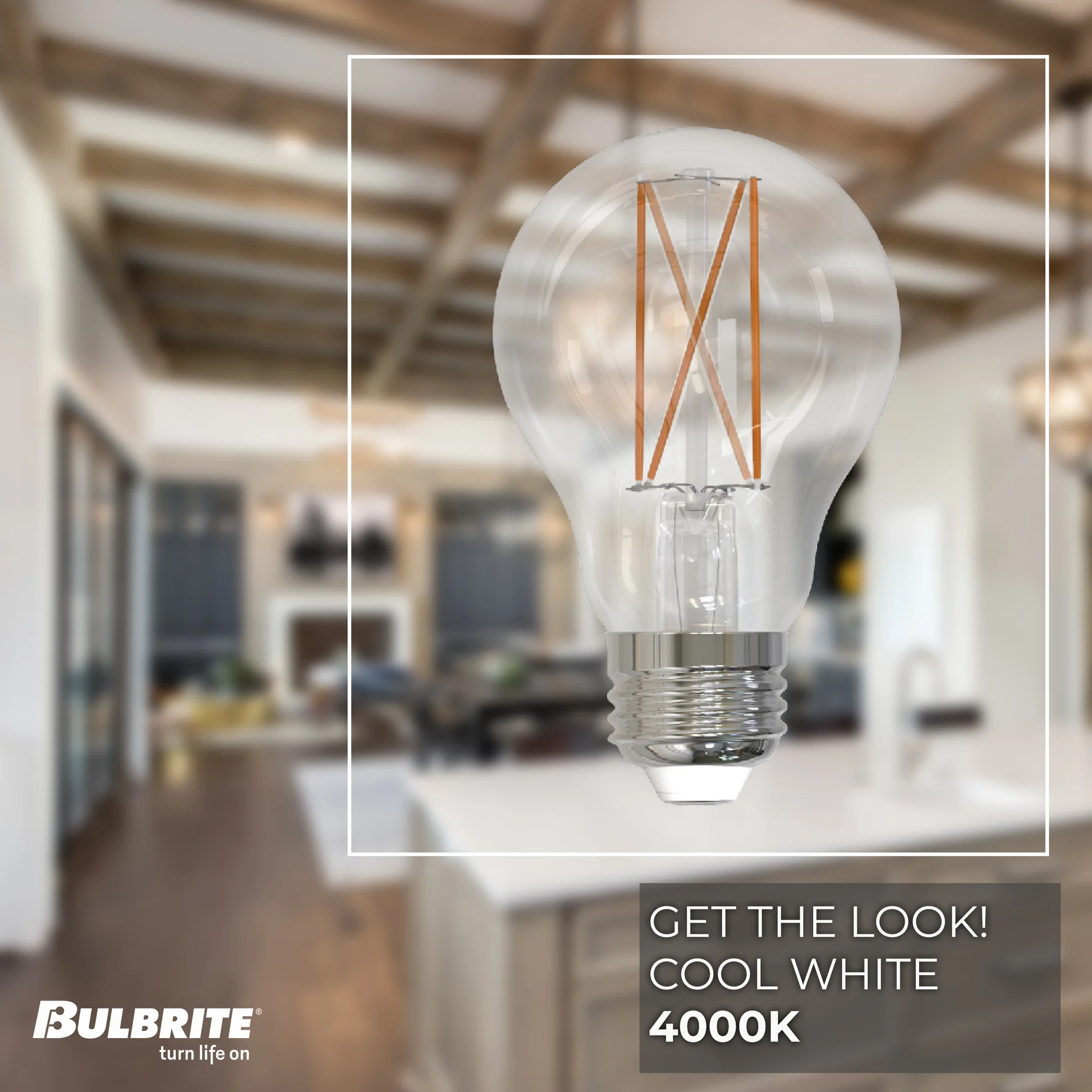 Bulbrite 14W LED A19 LIGHT BULB 4000K COOL WHITE FILAMENT, CLEAR FINISH, E26 MEDIUM SCREW BASE, DIMMABLE 4PK - Cheap-Us