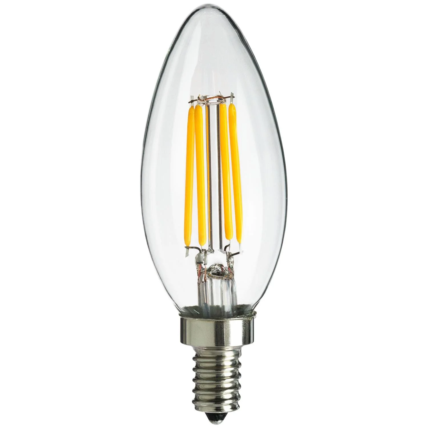 Sunlite LED Vintage Chandelier 4W (25W Equivalent) Light Bulb Candelabra (E12) Base, Warm White - Cheap-Us