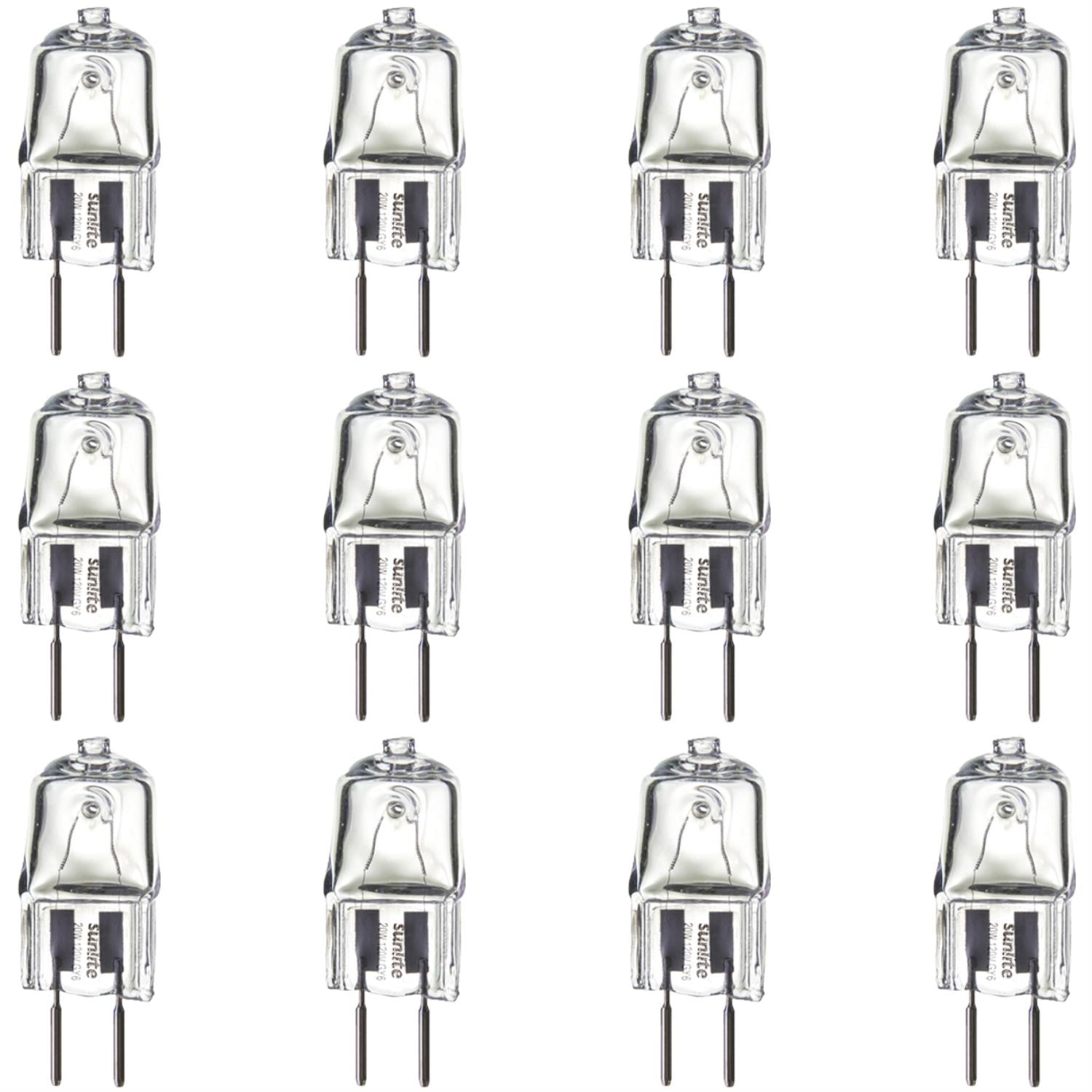 Sunlite Q20/CL/GY6.35/120V 20 Watt Bi-Pin Lamp GY6.35 Base - Cheap-Us