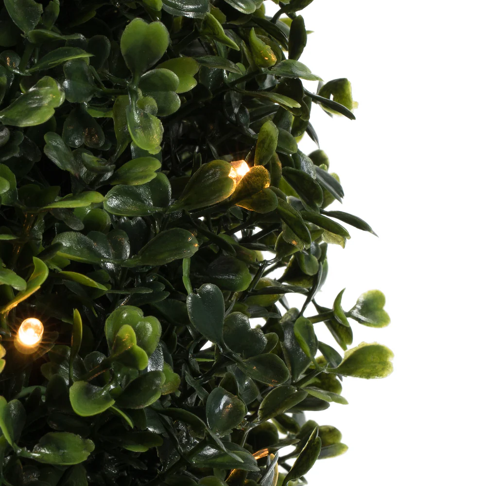 Vickerman 3' Potted Artificial Boxwood Cone with 70 Warm White LED Lghts. - Cheap-Us