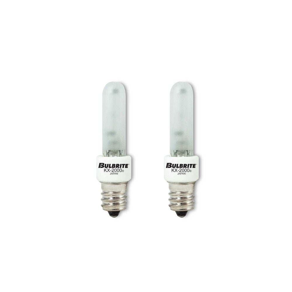 BULBRITE KRYPTON/XENON T3 CANDELABRA SCREW (E12) 60W DIMMABLE LIGHT BULB 2700K/WARM WHITE 2PK (473061) - Cheap-Us