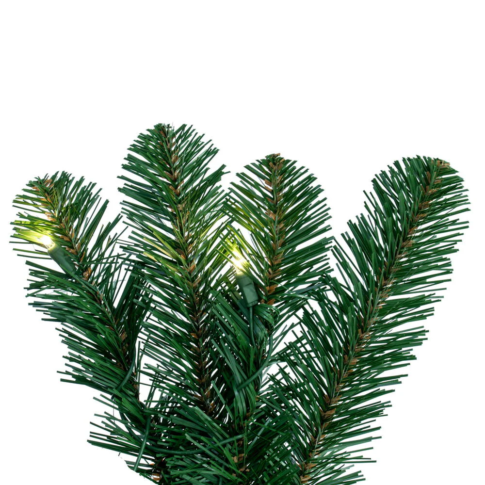 Vickerman 9' Grand Teton Artificial Christmas Garland Warm White Single Mold Wide Angle LED Lights - Cheap-Us