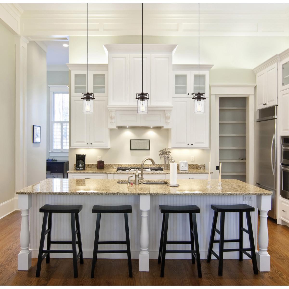 60-6732 ANTEBELLUM 1 LT MINI PENDANT Antebellum - 1 Light Mini Pendant - with Clear Glass -Matte Black Finish - Cheap-Us