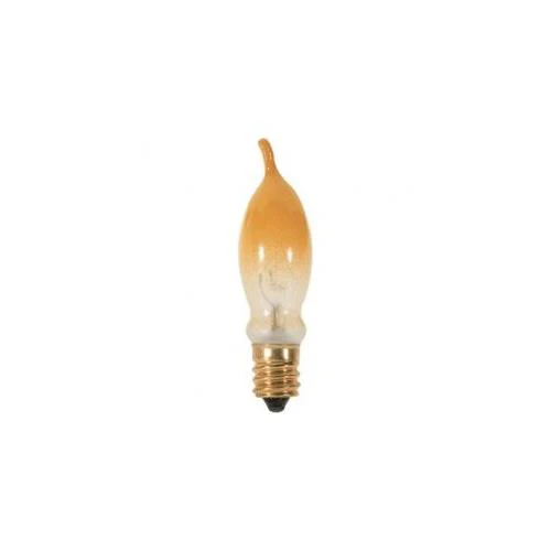 Bulbrite 7.5CFFY/15/3 7.5 Watt Incandescent CA5 Flame Tip Chandelier Bulb, Candelabra Base, Yellow - Cheap-Us