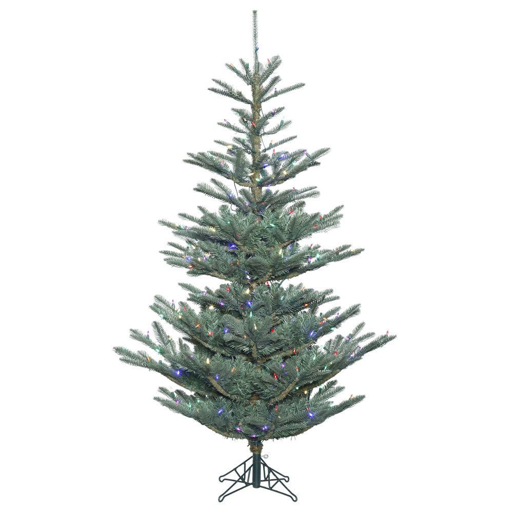 Vickerman 12' Alberta Blue Spruce Artificial Christmas Tree Multi-colored Dura-Lit LED lights - Cheap-Us