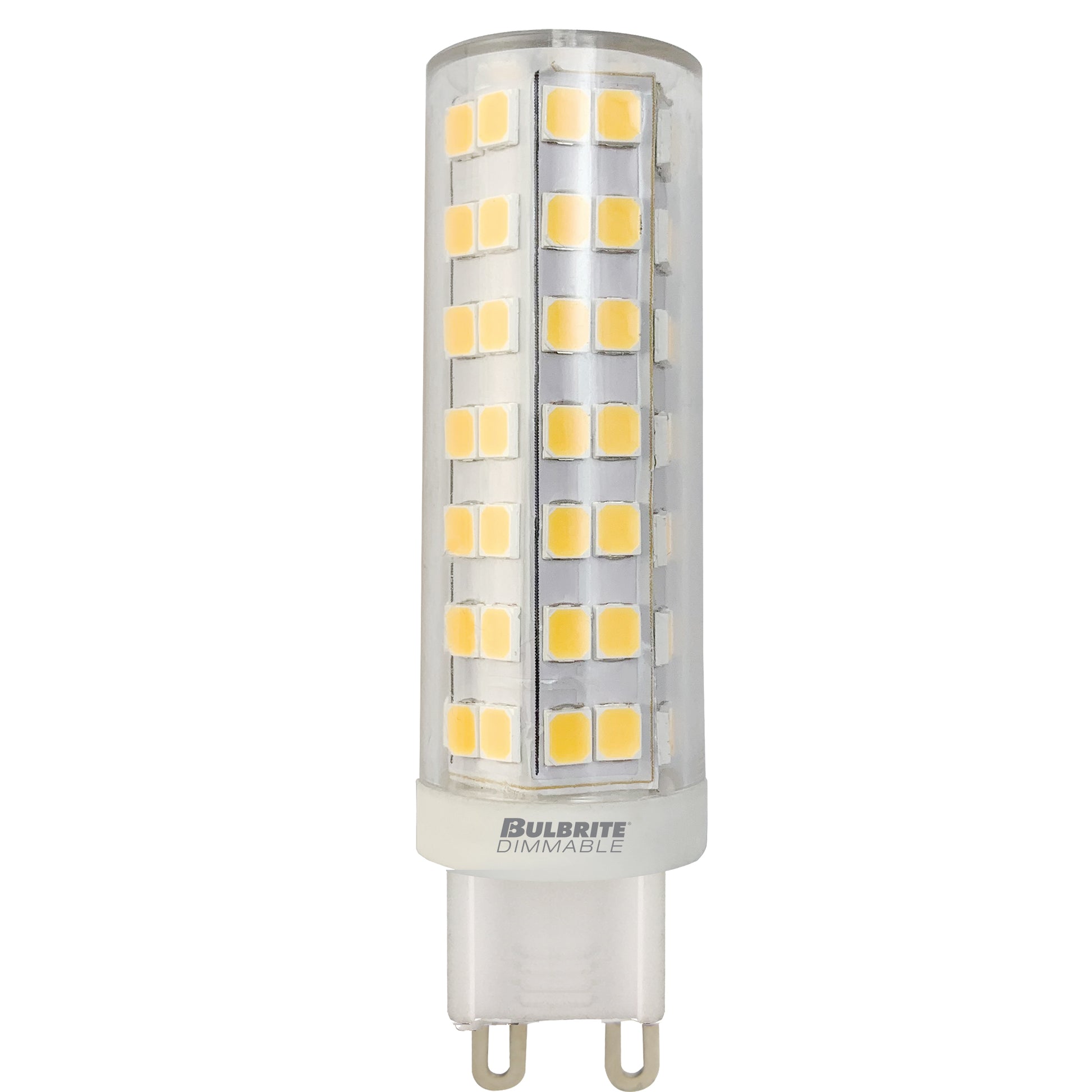 Bulbrite 6.5 Watt 120V Dimmable Clear T6 LED Mini Light Bulbs with Bi-Pin (G9) Base, 2700K Warm White Light, 700 Lumens - Cheap-Us