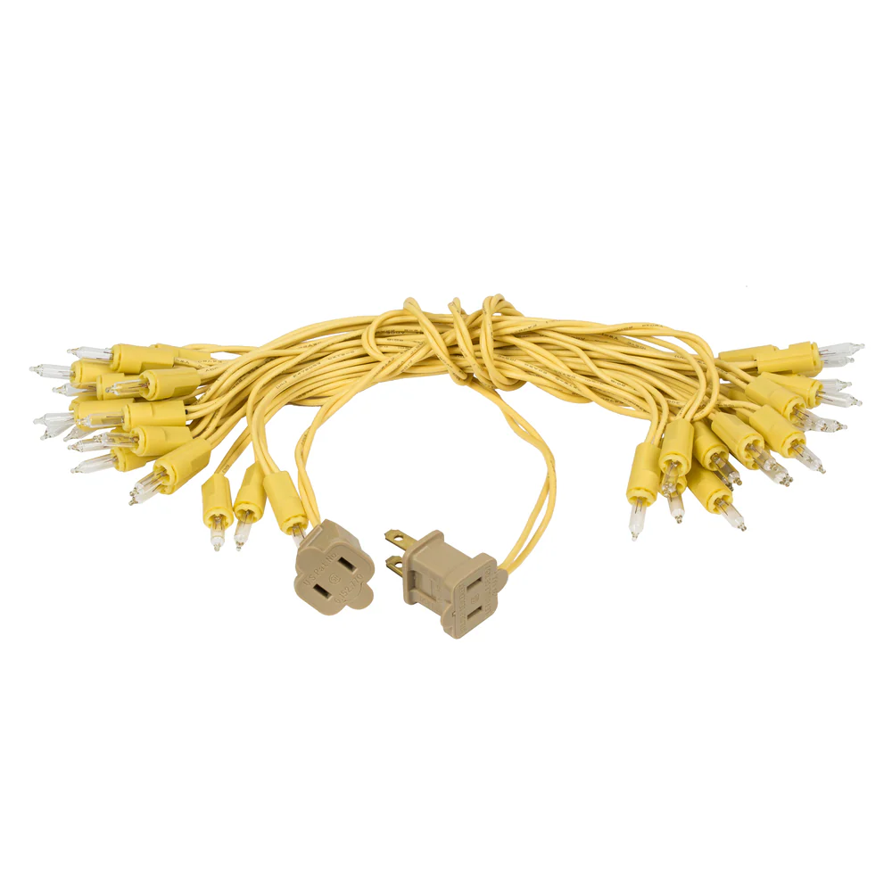 Vickerman 35 Clear Dura-lit Mini Light on Gold Wire, 26' Christmas Light Strand - Cheap-Us