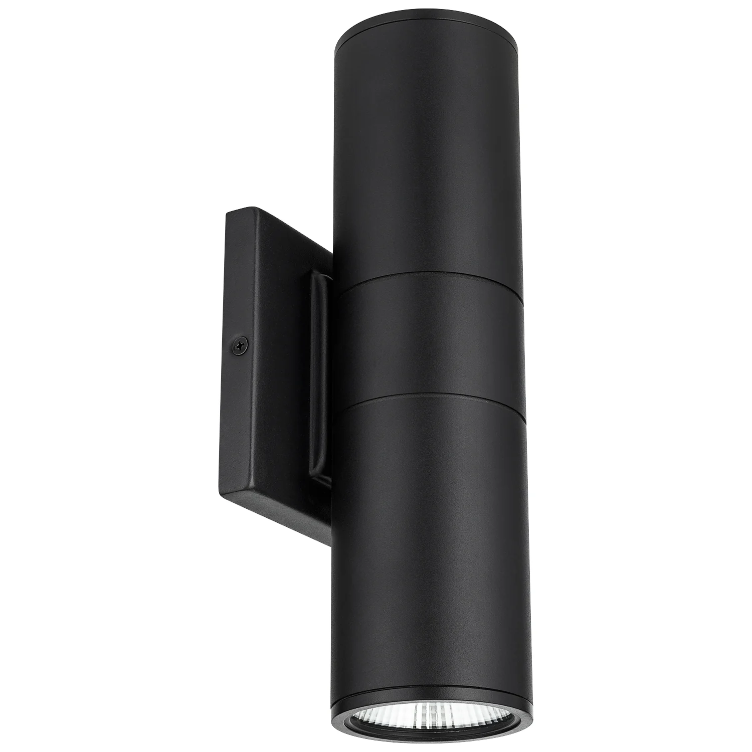 Sunlite 88142 LED Cylinder Outdoor Up and Down Wall Light Fixture, 24 Watts Total (100W Equivalent), 1700 Lumens, Color Temperature Tunable (30K/40K/50K), 50,000 Hour Life Span, IP54 Rated, Weatherproof Aluminum, ETL Listed, Black Finish - Cheap-Us
