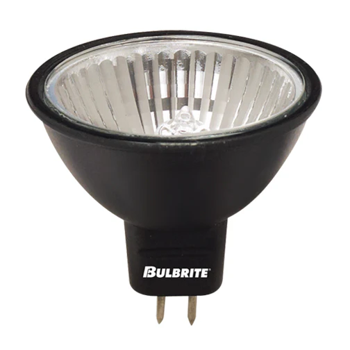 Bulbrite FMW/BLK 35 Watt Dimmable Halogen MR16 Bulb, Bi-Pin GU5.3 Base, Black - Cheap-Us
