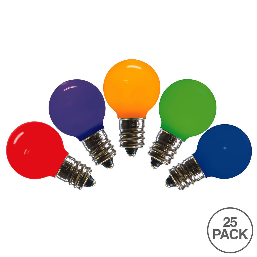 Vickerman G30 Multicolored Ceramic LED Replacement Bulb package of 25 - Cheap-Us