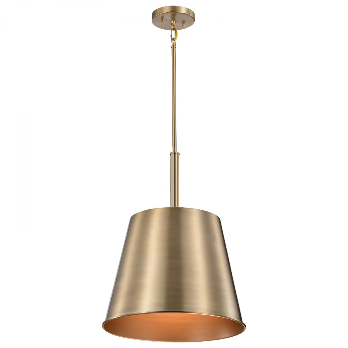 60-7938 ALEXIS 1LT LG PENDANT Alexis 1 Light Large Pendant; Burnished Brass and Gold Finish - Cheap-Us