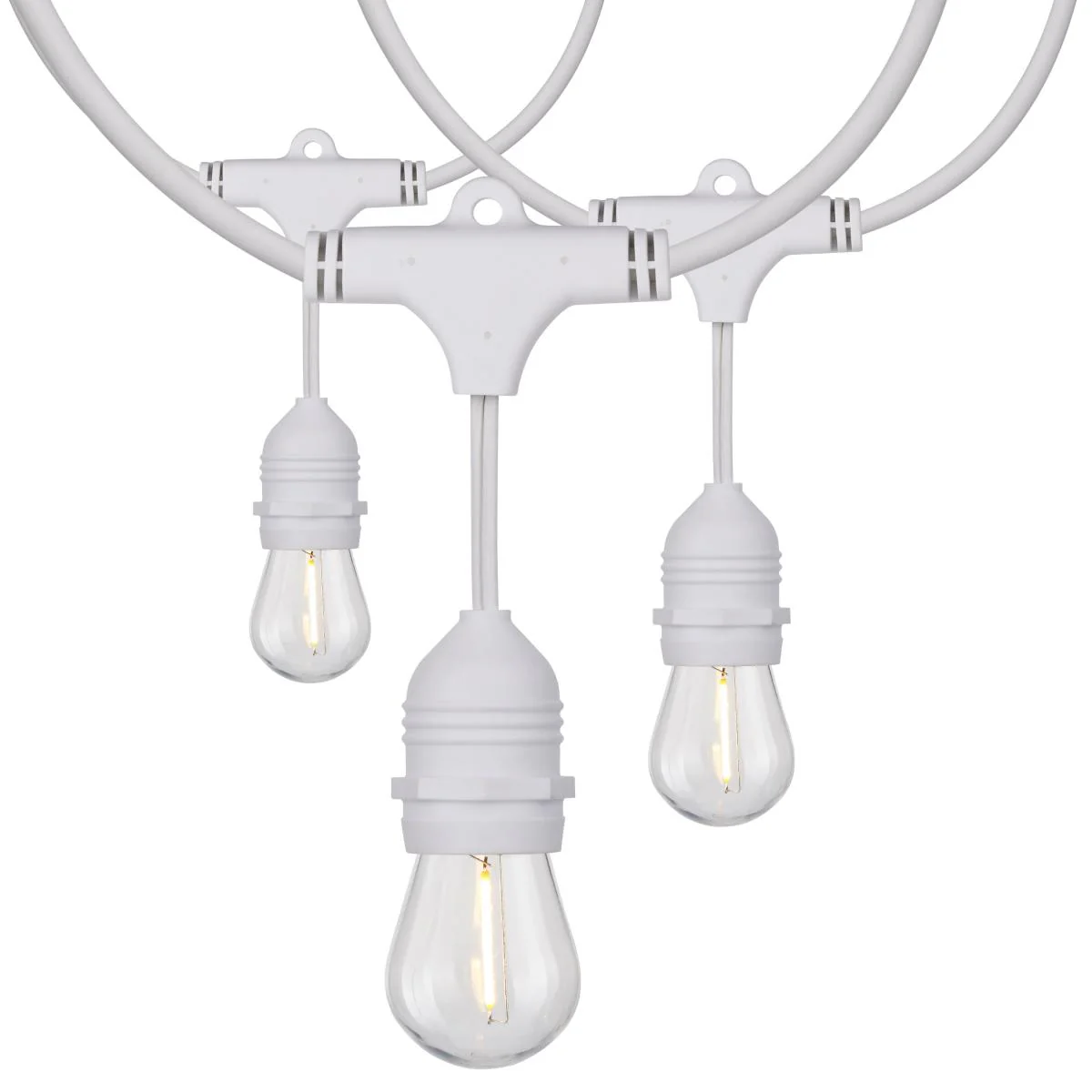 S8038 24FT/LED/SL/S14/822K/WH/120V 24Ft; LED String Light; Includes 12-S14 bulbs; 2200K; White Cord - Cheap-Us