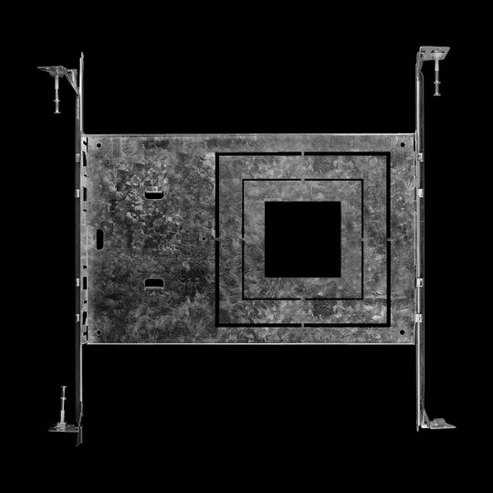 Luxrite 3 Sizes Square New Construction Mounting Plate, Galvanized Steel Finish, Pack of 5 (LR41005) - Cheap-Us