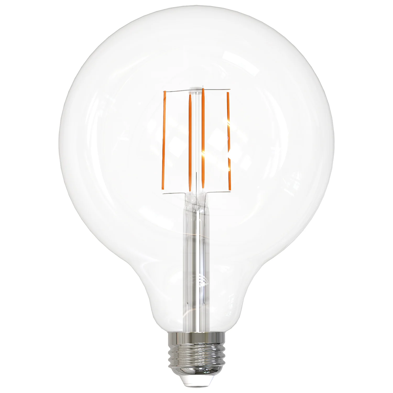 LED G40 Edison Globe Light Bulb, 8.5 Watts (100W Equivalent), Standard E26 Base, 800 Lumens, Dimmable, Decorative Clear Glass, Antique Long Filament, 90 CRI, 2700K Warm White, 1 Count - Cheap-Us