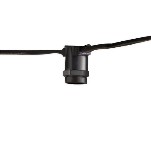 Bulbrite STRING15/E12/BLACK Outdoor Mini String Light, 25-Feet, 15 Light Candelabra Sockets, Black - Cheap-Us