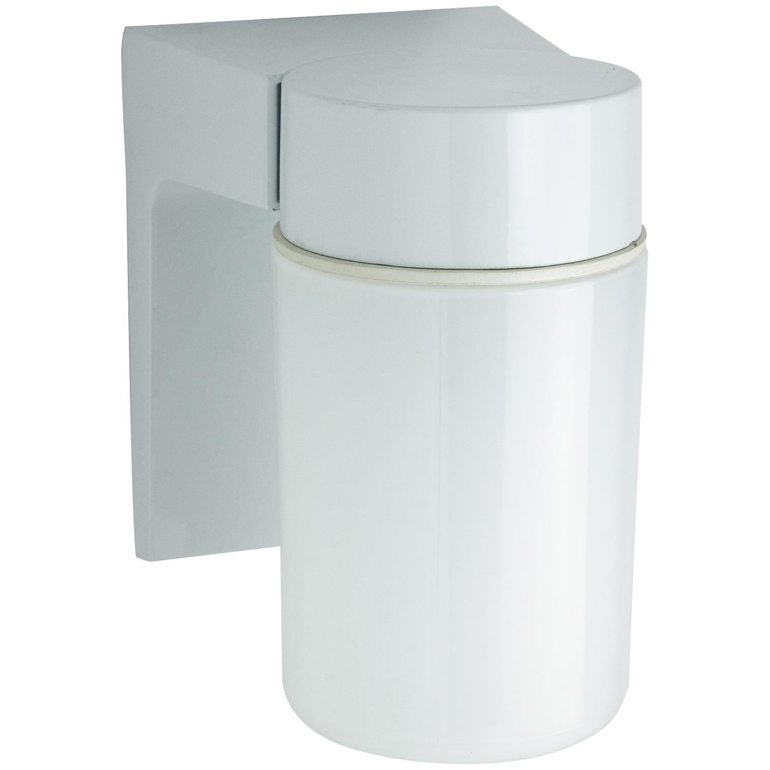 Sunlite Wall Mount Jar Style Outdoor Fixture, White Finish, White Glass - Cheap-Us