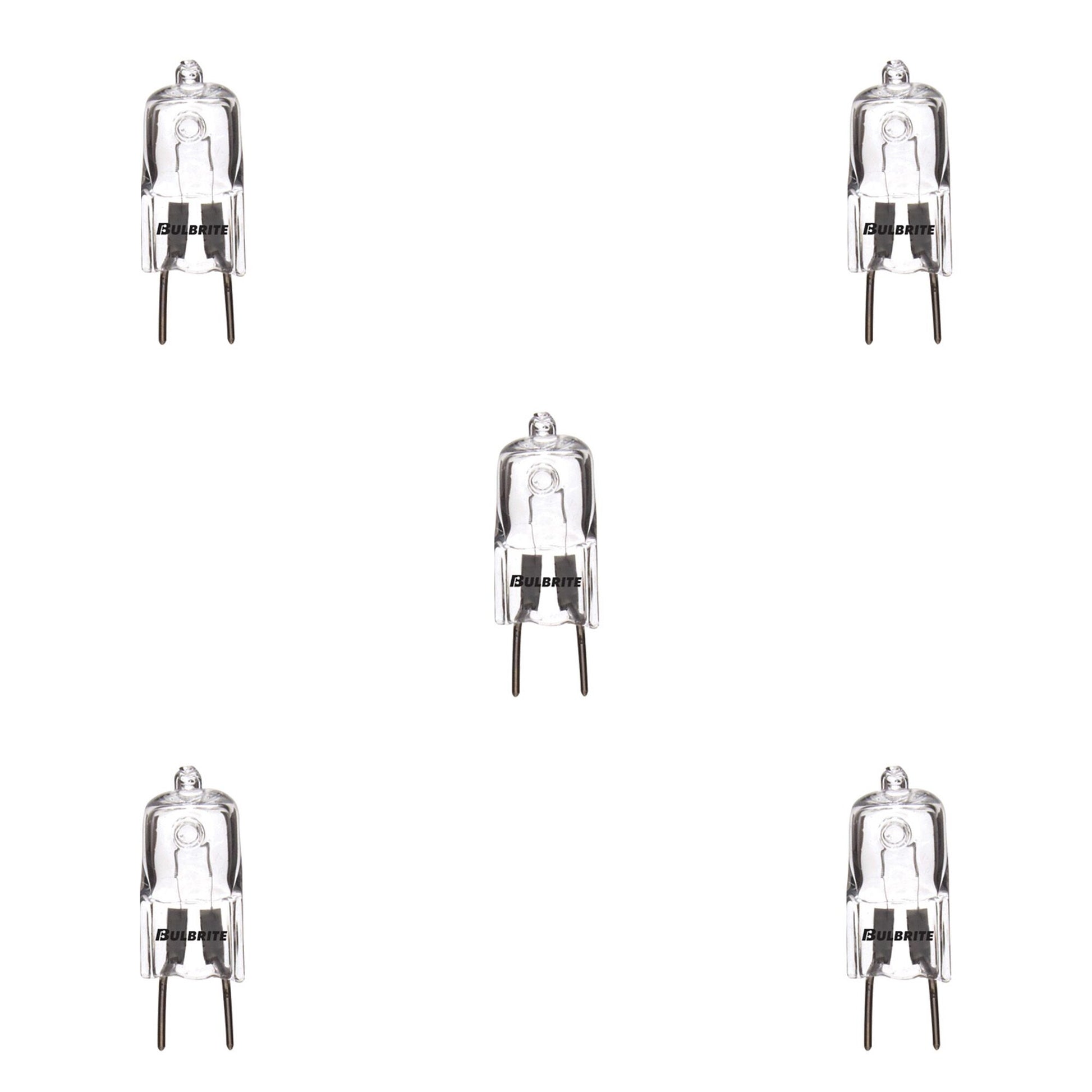BULBRITE HALOGEN T4 BI-PIN (GY8) 20W DIMMABLE LIGHT BULB 2900K/SOFT WHITE 5PK (655021) - Cheap-Us