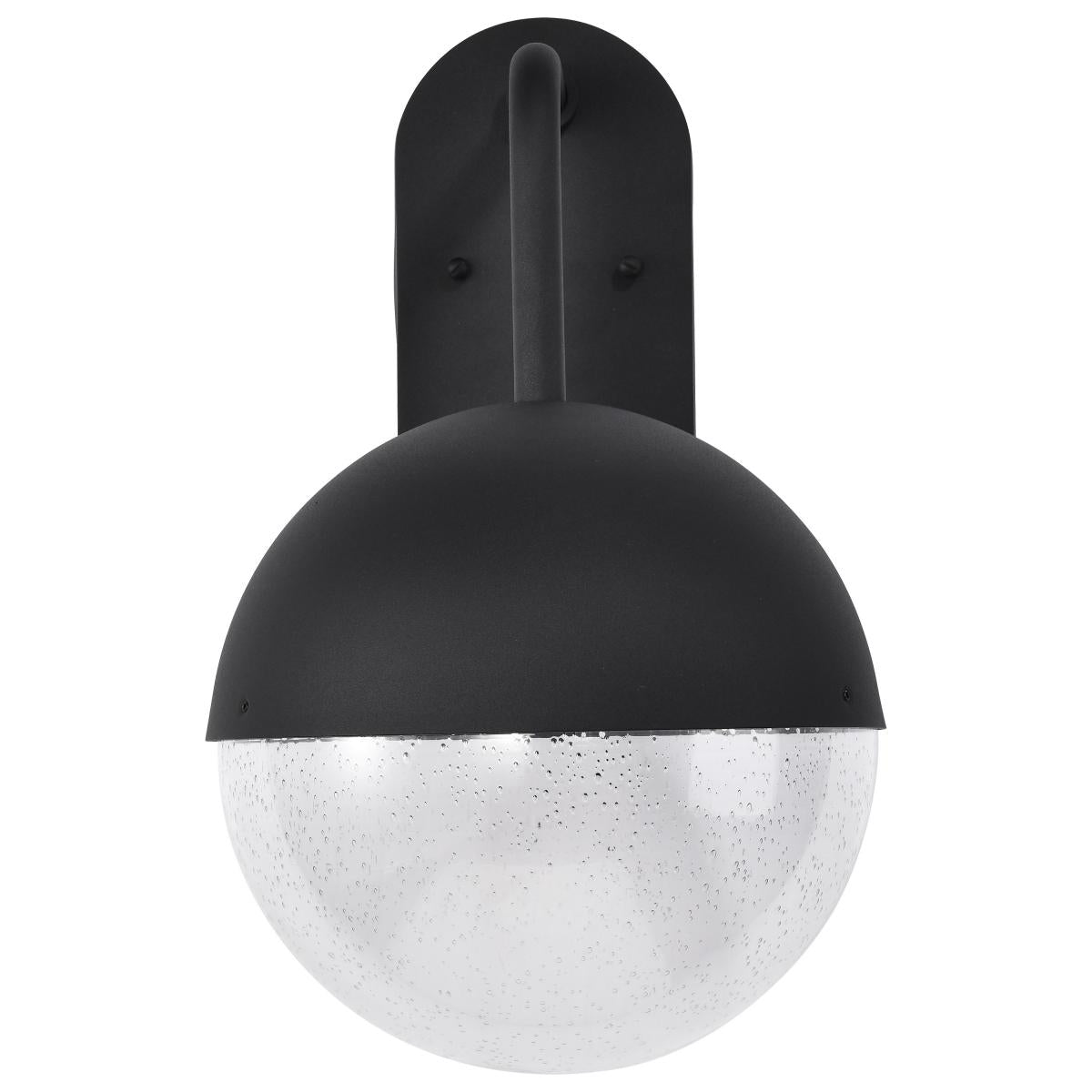62-1618 ATMOSPHERE 10W LED LG WL LANT Atmosphere; 10W LED; Large Wall Lantern; Matte Black with Clear Seeded Glass - Cheap-Us