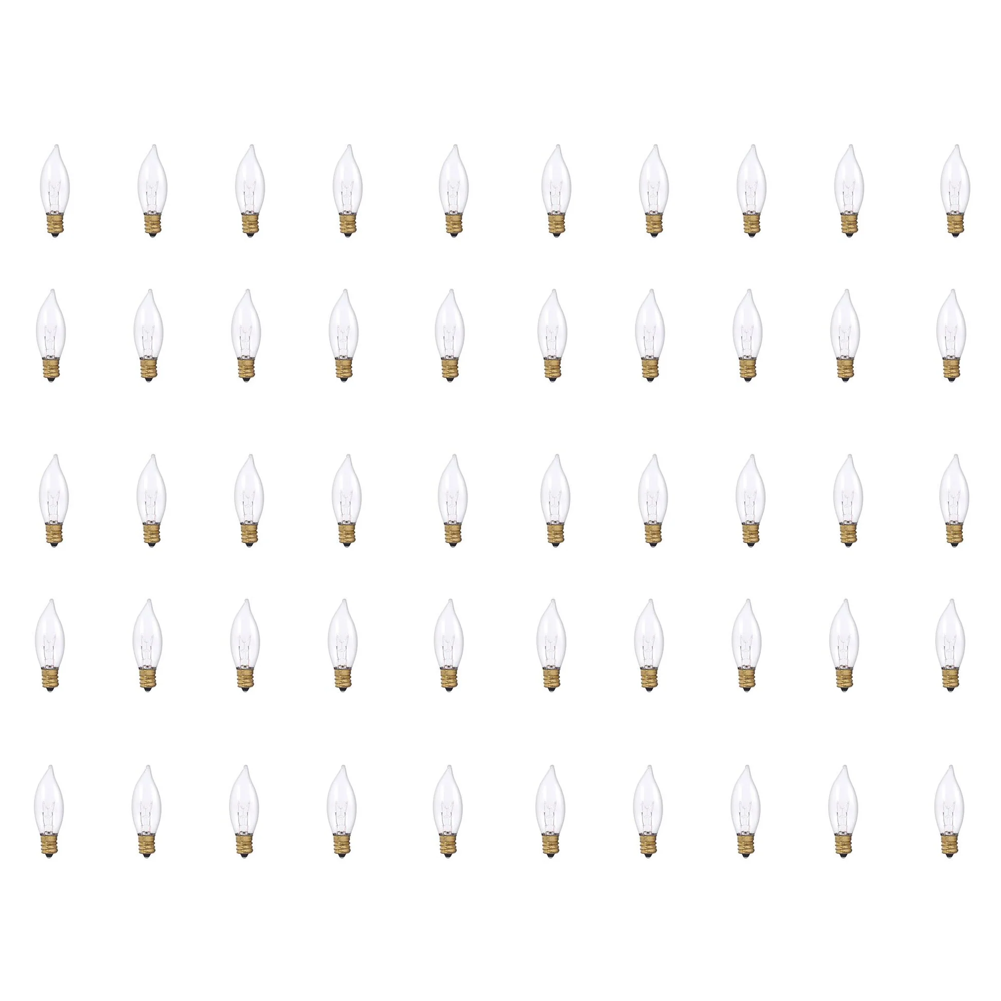 BULBRITE INCANDESCENT CA8 CANDELABRA SCREW (E12) 15W DIMMABLE LIGHT BULB 2700K/WARM WHITE 50PK (403115) - Cheap-Us