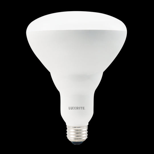 Luxrite LED BR40 Reflector Light Bulb, 13W, 1100 Lumens, 3500K - Natural, 80 CRI, Frosted White Finish, Dimmable, Pack of 5 (LR31882) - Cheap-Us