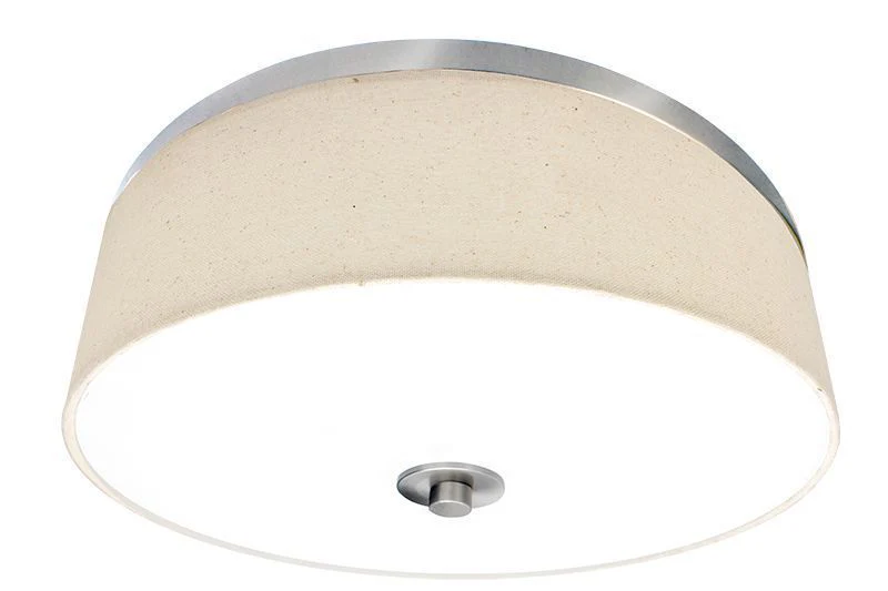 Westgate Integrated LED Fabric Drum 18In 30W 1800 Lumens C90 5Cct 27/30/35/40/50K, Brushed Nickel, Residential Lighting, 35W, 1800 Lumens, 27K/30K/35K/40K/50K, Brushed-Nickel Finish, TRIAC Dimmin - Cheap-Us