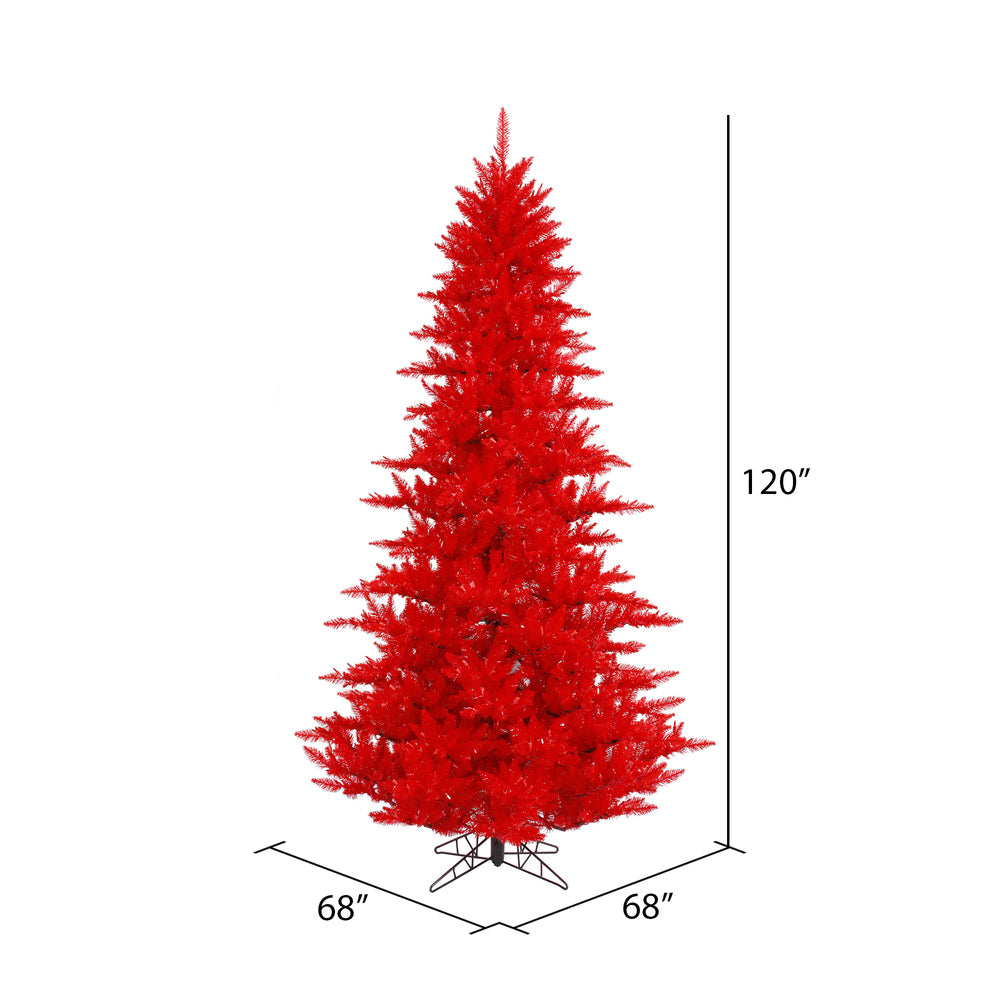 Vickerman 10' Red Fir Artificial Christmas Tree Unlit - Cheap-Us