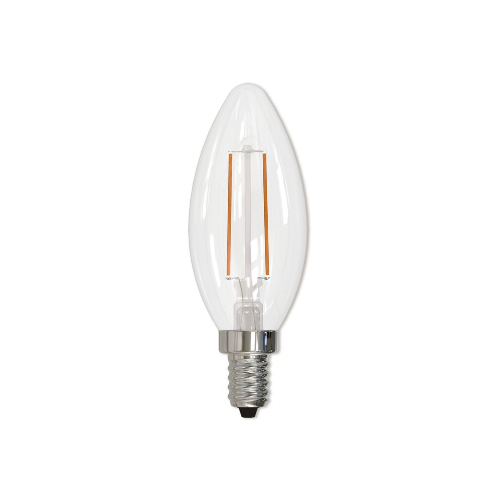 Bulbrite LED Filament B11 Dimmable Candelabra Screw Base (E12) Light Bulb 40 Watt Equivalent 2700K, Clear 48-Pack - Cheap-Us