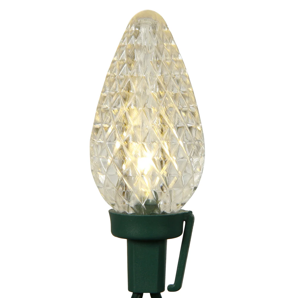 Vickerman 25 Warm White C9 LED Light on Green Wire, 16' Christmas Single Mold Light Strand- 2 Pack - Cheap-Us