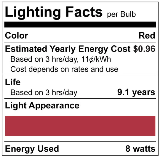 Luxrite LED PAR38 Colored Light Bulb, 8W, E26 Medium Base, Red Finish, Pack of 5 (LR31640) - Cheap-Us