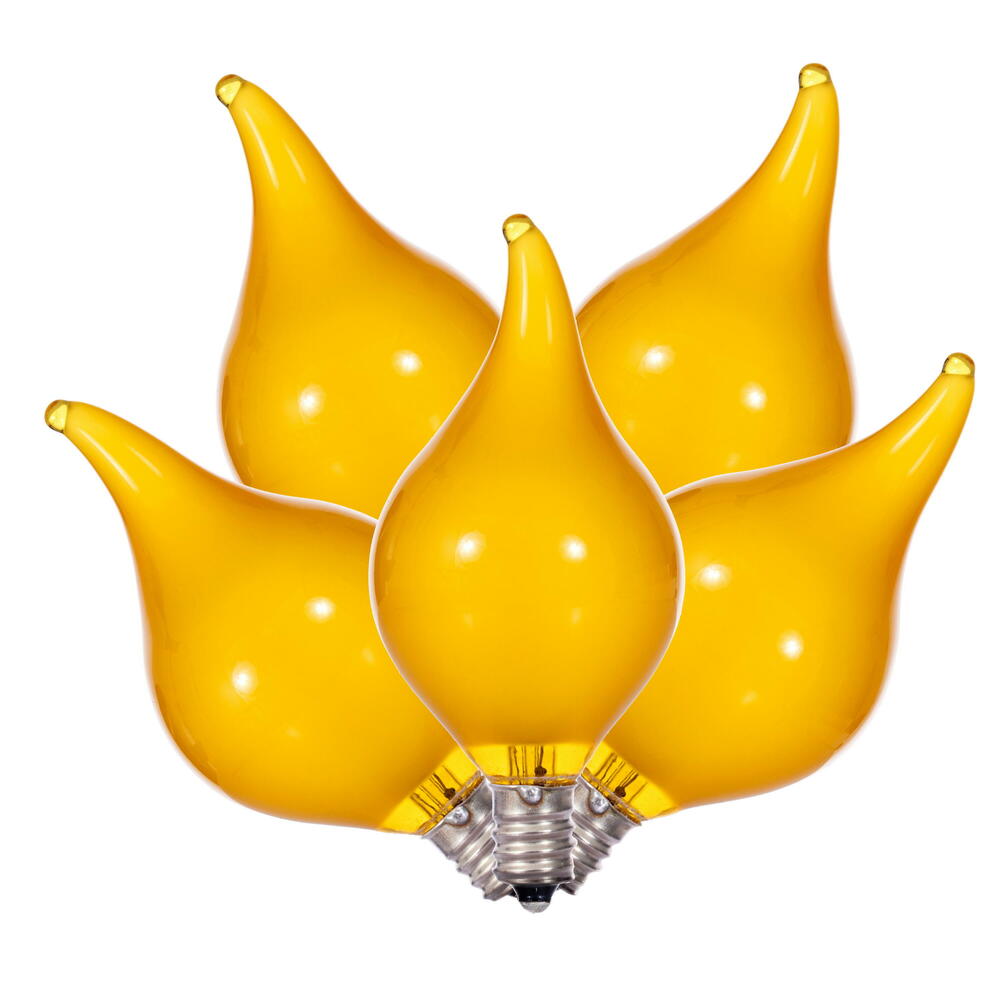 Vickerman 5 Amber LED G45 Glass Flame Tip Replacement Bulbs. - 3 Pack - Cheap-Us